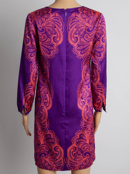 EXCELLENT Juicy Couture Purple Dress XXS Decorative Pattern