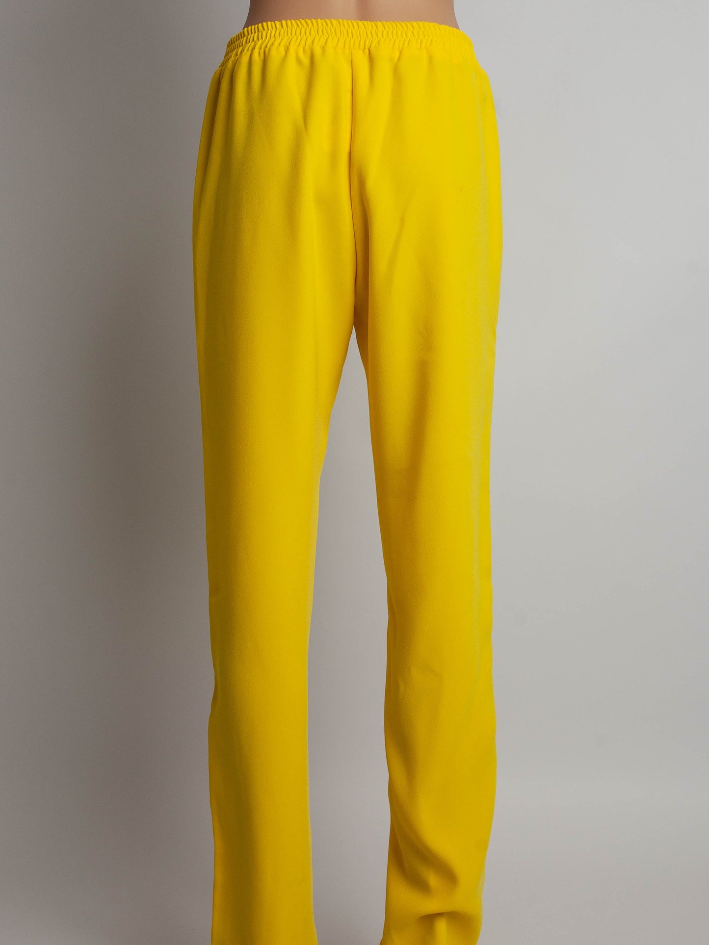 good pinko yellow women’s polyester pants size s with stripes
