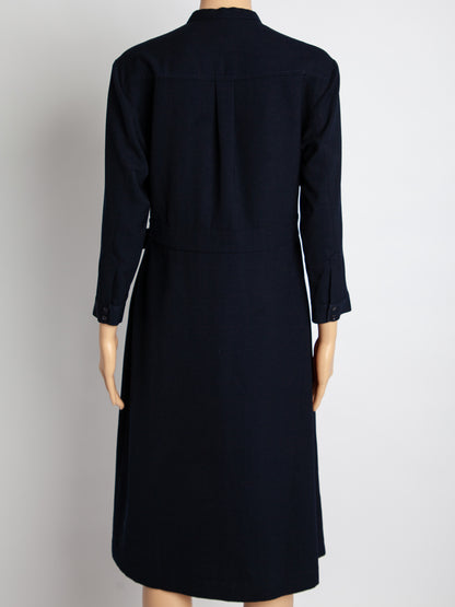 Good MaxCo Women's Long Sleeve Black Dress Size M with Belt