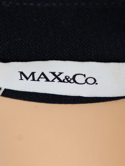 Good MaxCo Women's Long Sleeve Black Dress Size M with Belt