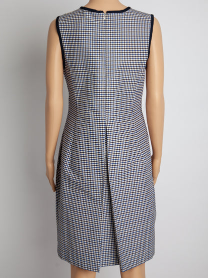 Good Max Mara Checkered Dress Combined Color Polyester Sleeveless