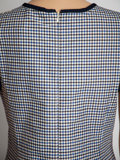 Good Max Mara Checkered Dress Combined Color Polyester Sleeveless