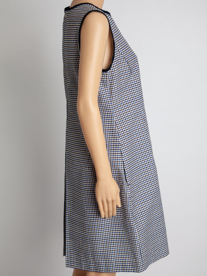 Good Max Mara Checkered Dress Combined Color Polyester Sleeveless