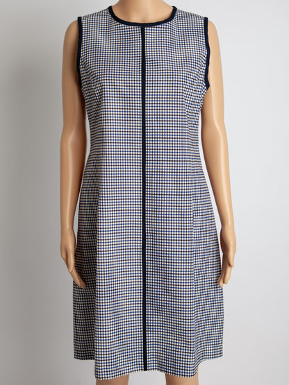Good Max Mara Checkered Dress Combined Color Polyester Sleeveless