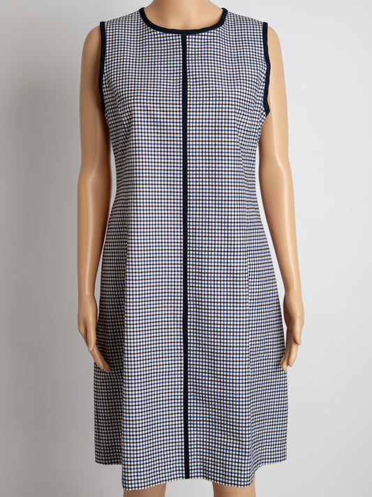 Good Max Mara Checkered Dress Combined Color Polyester Sleeveless