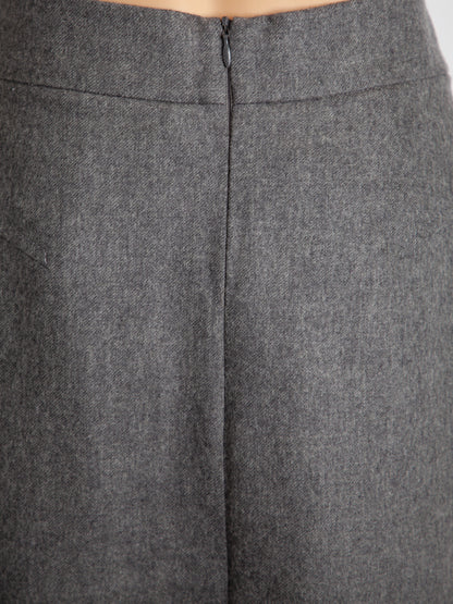 Good Condition Laurel Gray Cashmere Skirt Size L Women
