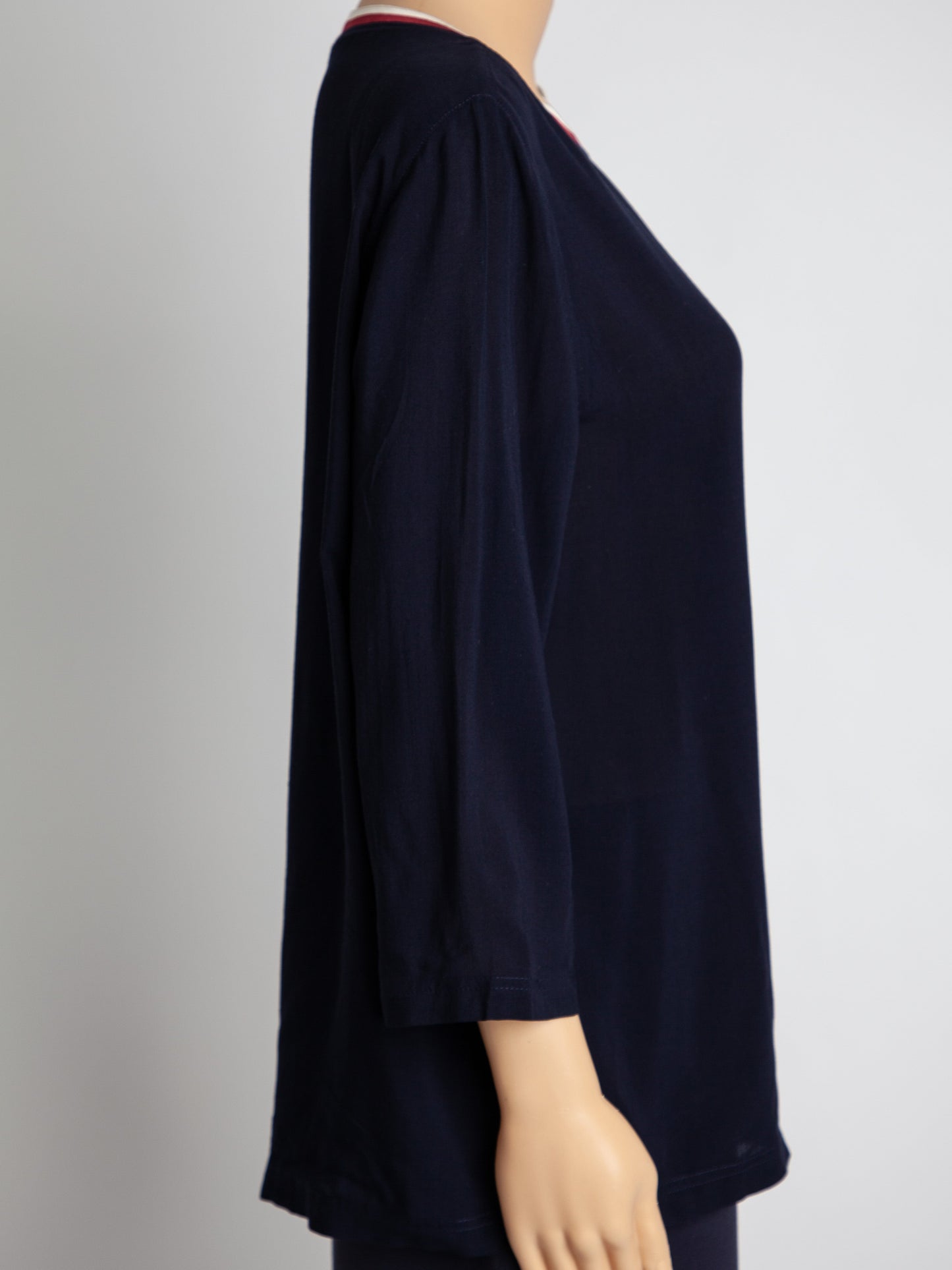 good marc o polo black viscose long-sleeve blouse size m