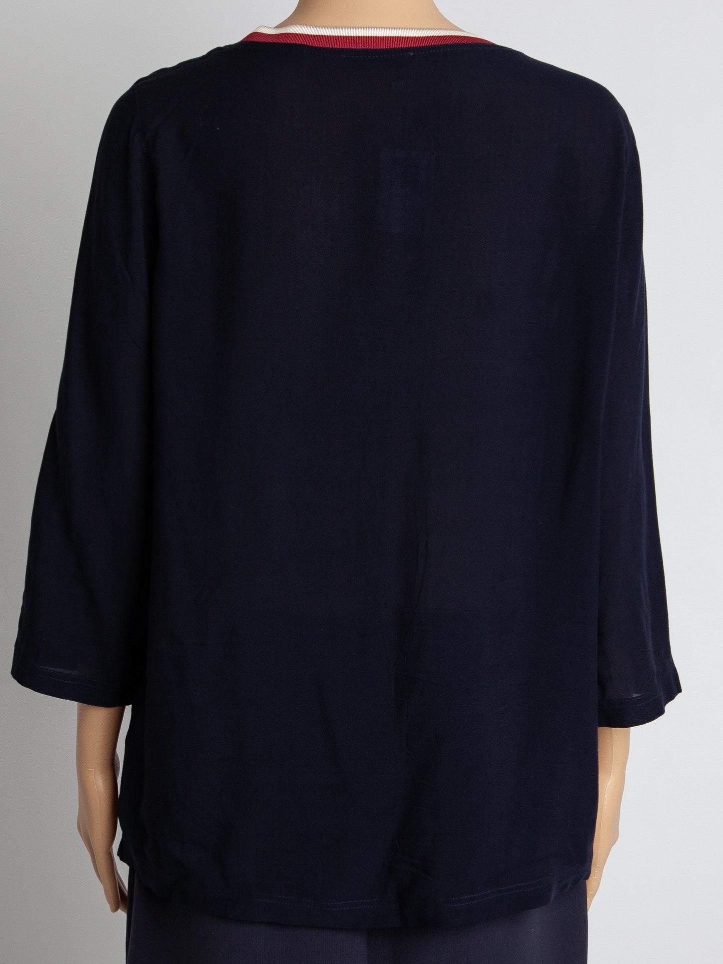 good marc o polo black viscose long-sleeve blouse size m