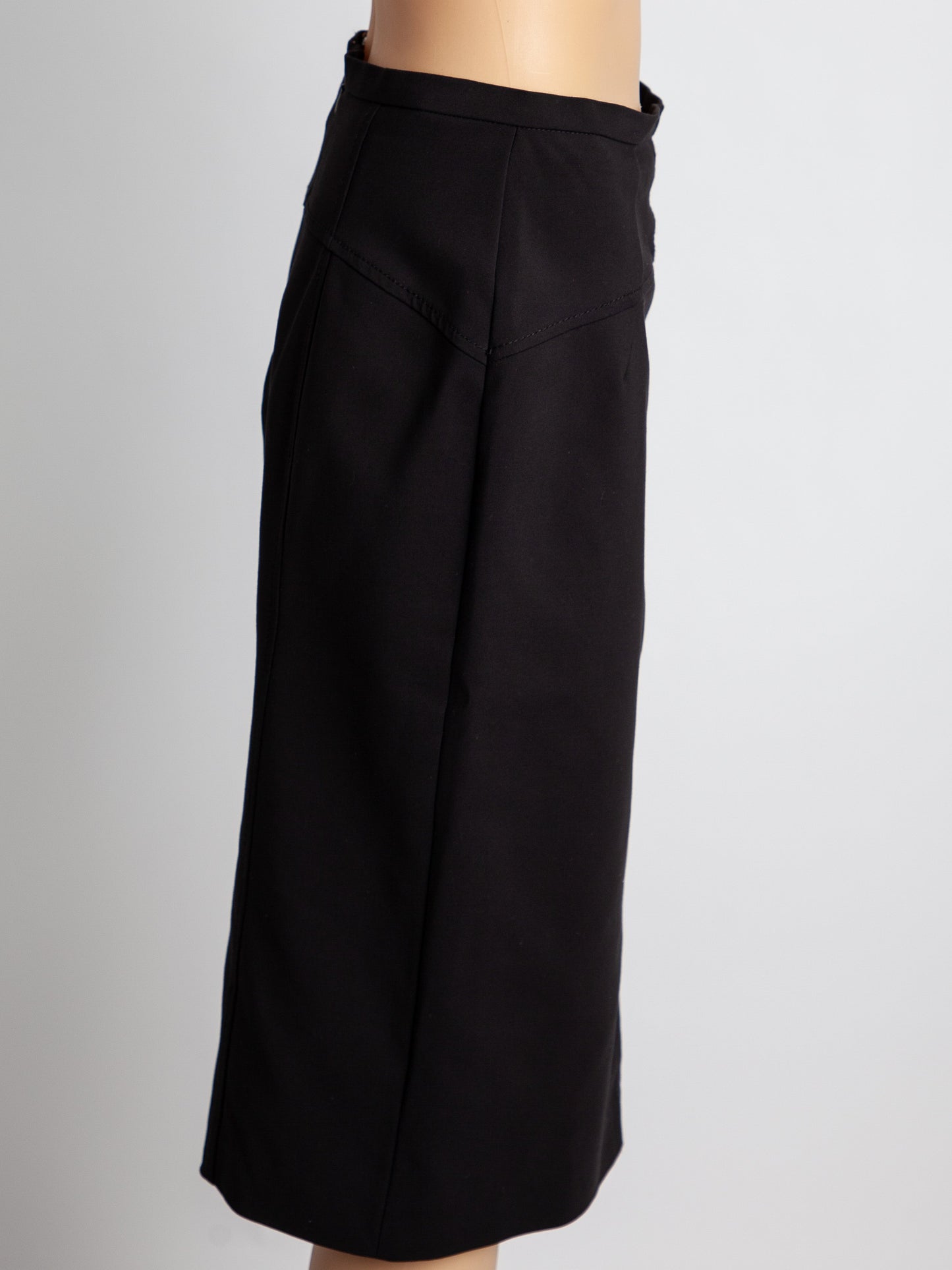 max mara black pencil skirt size l - good condition
