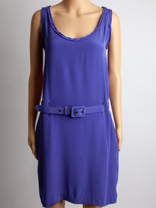 Good Moschino Purple Polyester Dress Size M with Belt