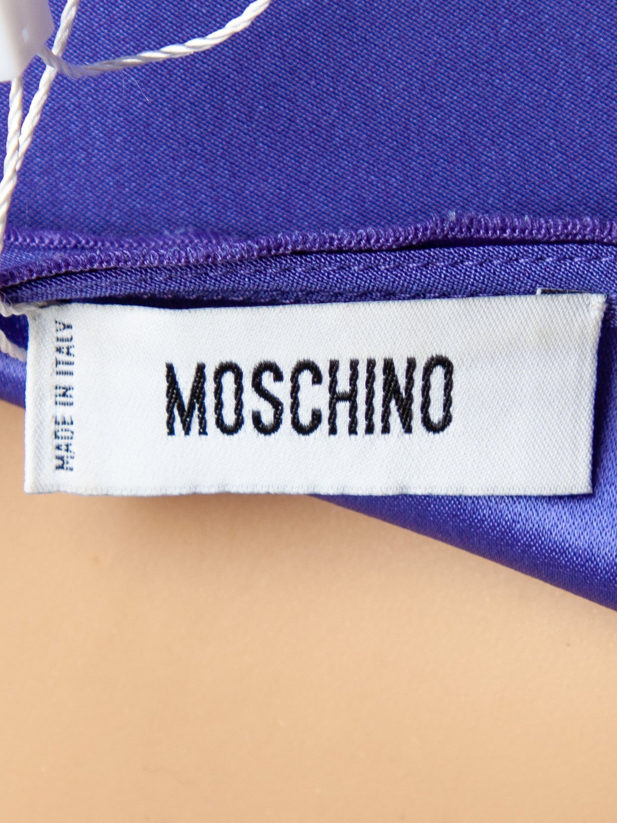 good moschino purple polyester dress size m with belt