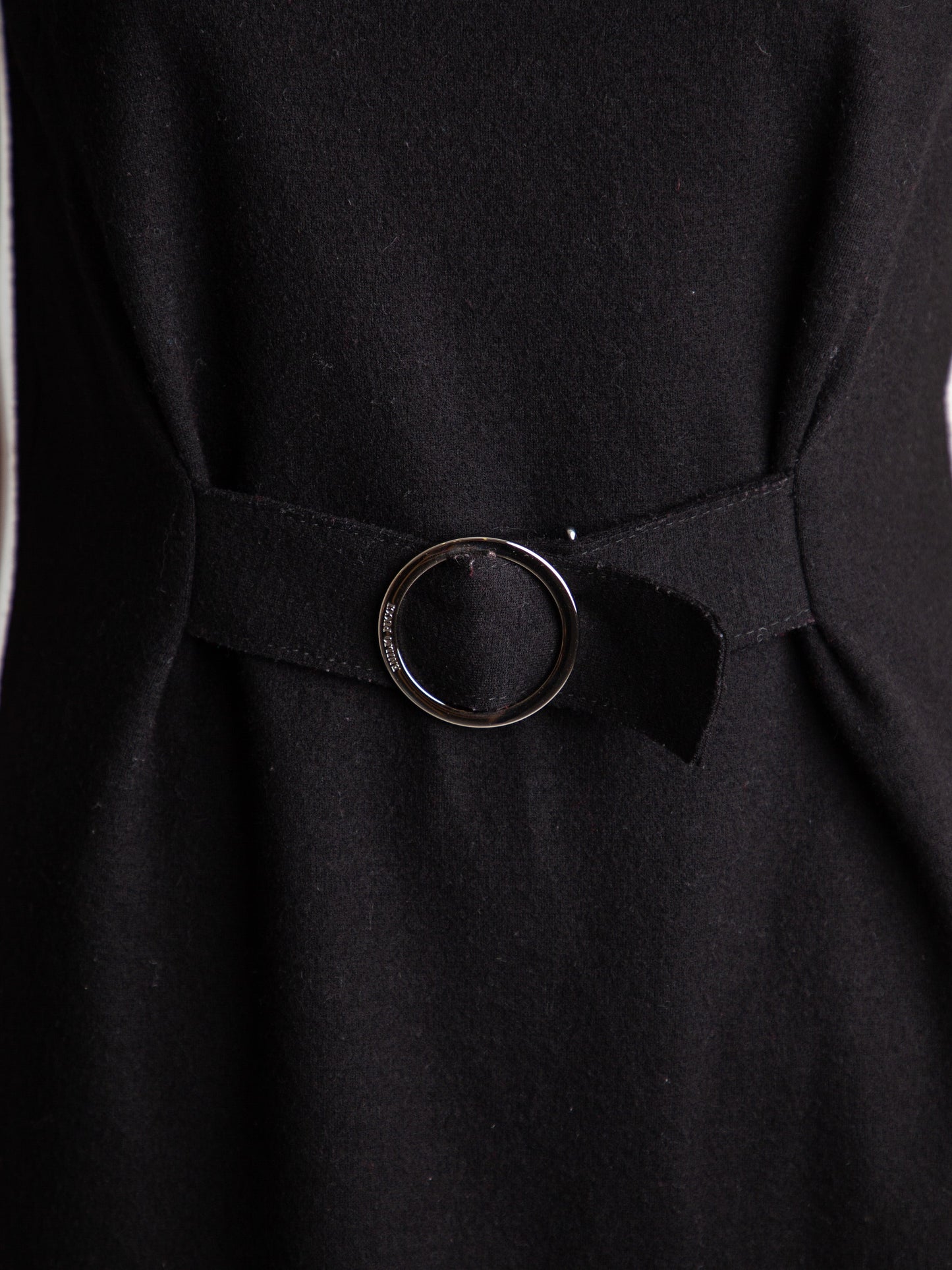 good emilio pucci black cashmere dress size l with belt