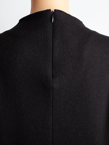 Good Emilio Pucci Black Cashmere Dress Size L with Belt