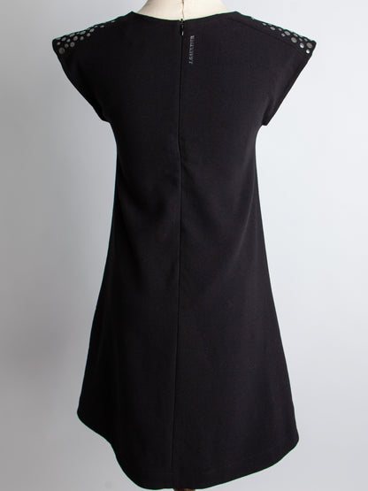 Junior Gaultier Kids Black Dress Size 10 with Cap Sleeves