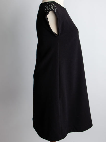 Junior Gaultier Kids Black Dress Size 10 with Cap Sleeves