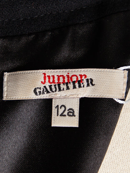 Junior Gaultier Kids Black Dress Size 10 with Cap Sleeves