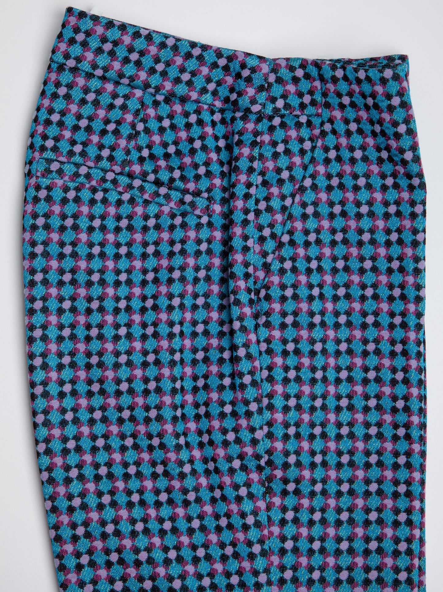 good maxco blue checkered pants for kids size 14 polyester