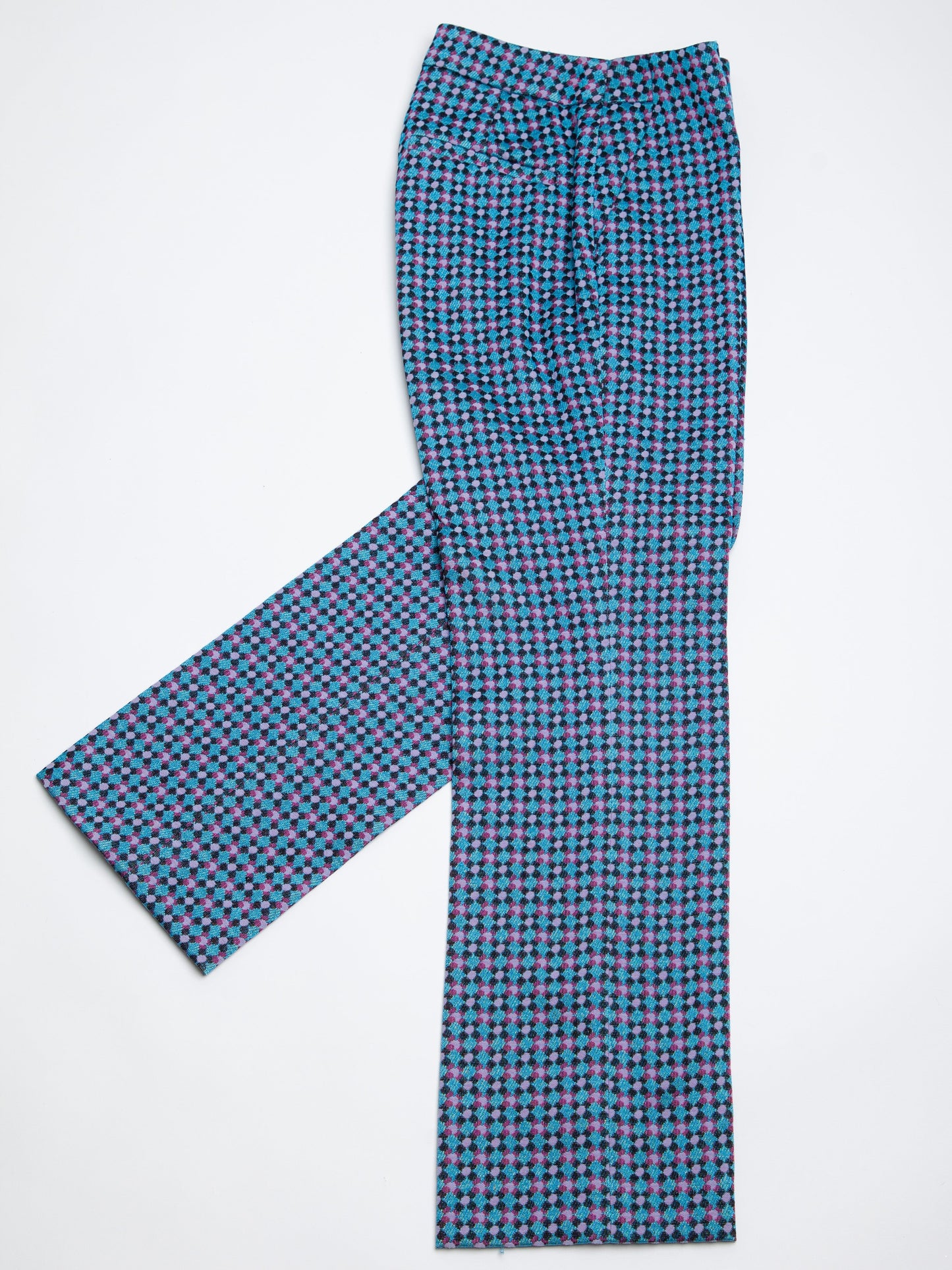 good maxco blue checkered pants for kids size 14 polyester