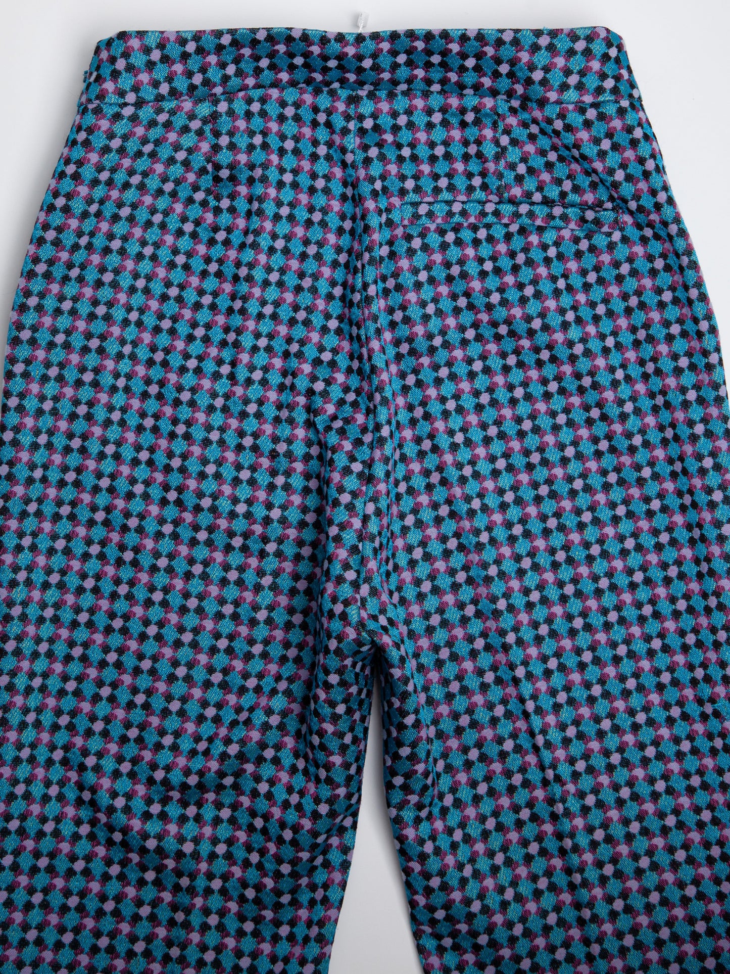 good maxco blue checkered pants for kids size 14 polyester