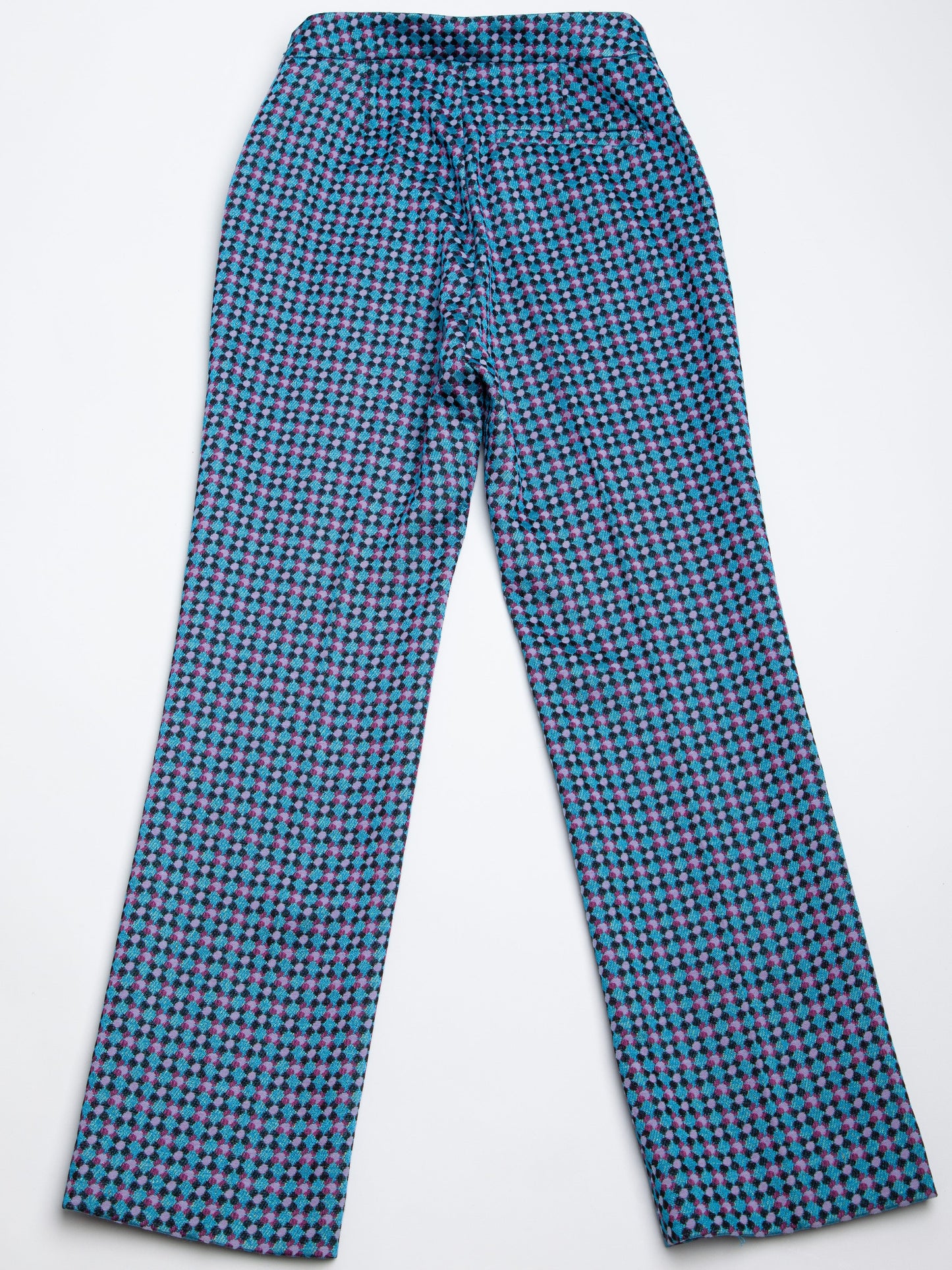 good maxco blue checkered pants for kids size 14 polyester