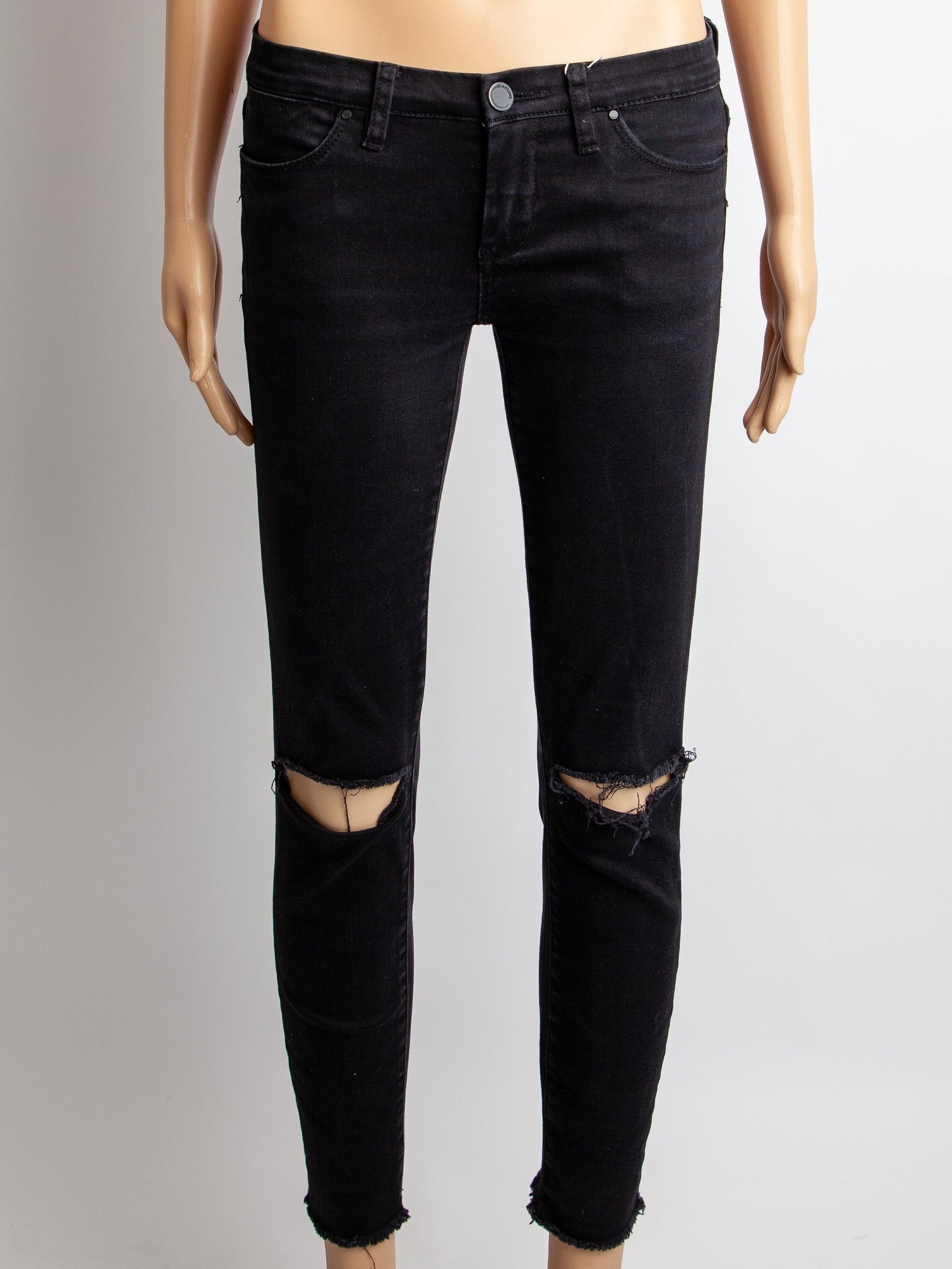 good blanknyc black distressed skinny jeans size xs