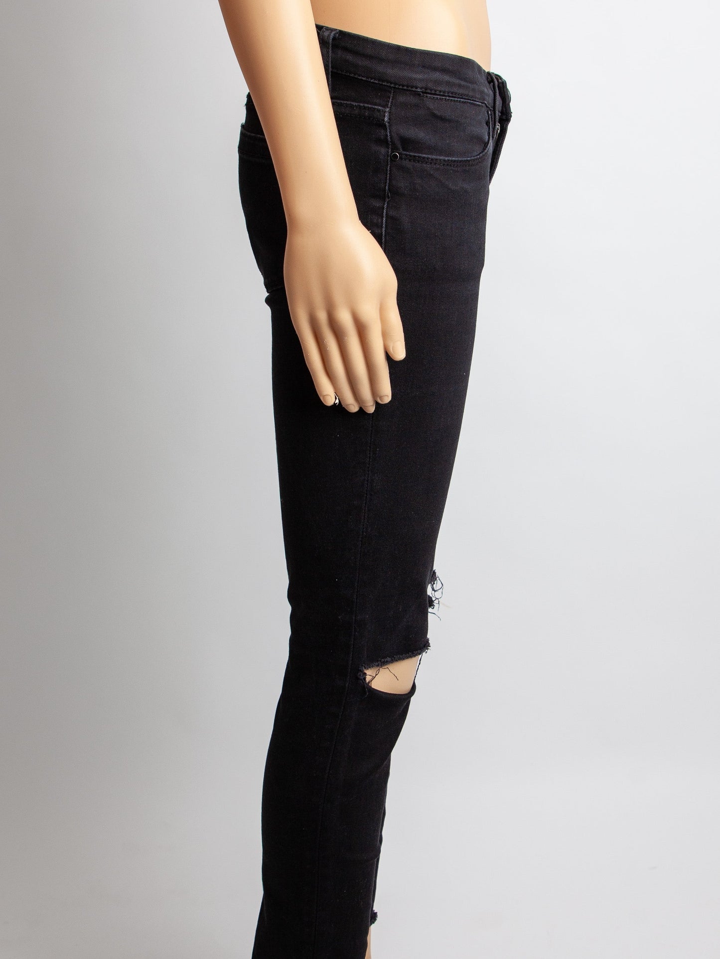 good blanknyc black distressed skinny jeans size xs
