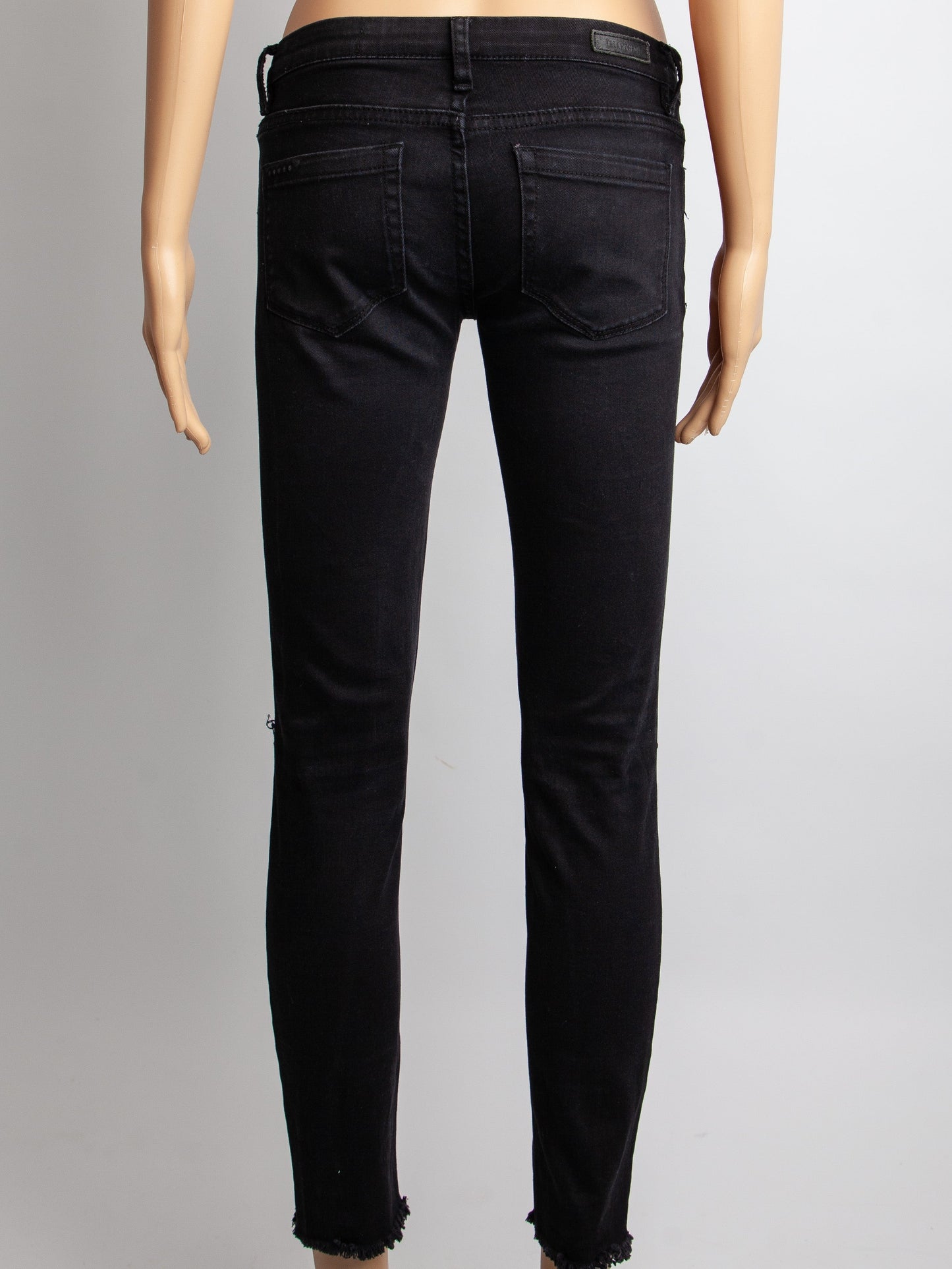 good blanknyc black distressed skinny jeans size xs