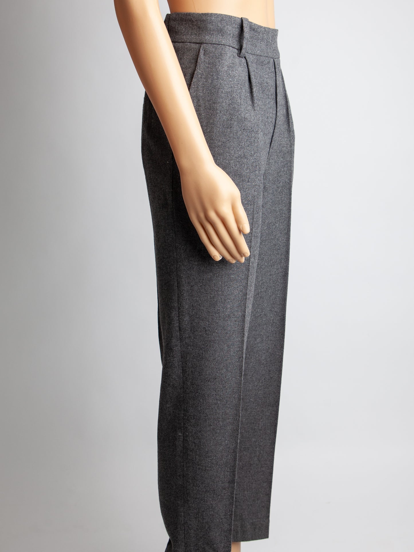 good vince gray pleated trousers size s women's viscose