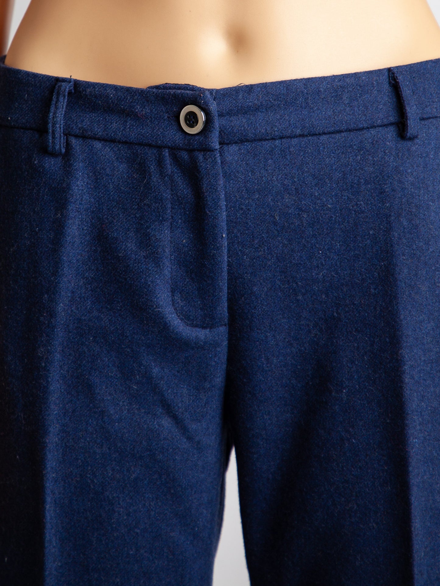 good twinset blue polyester trousers with heart detail size s