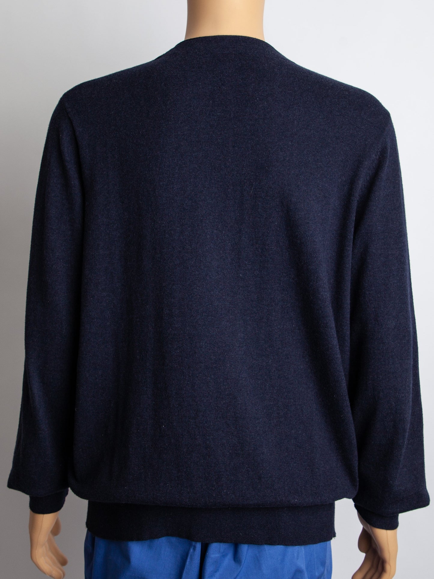 excellent scalpers blue cotton cardigan size l for men