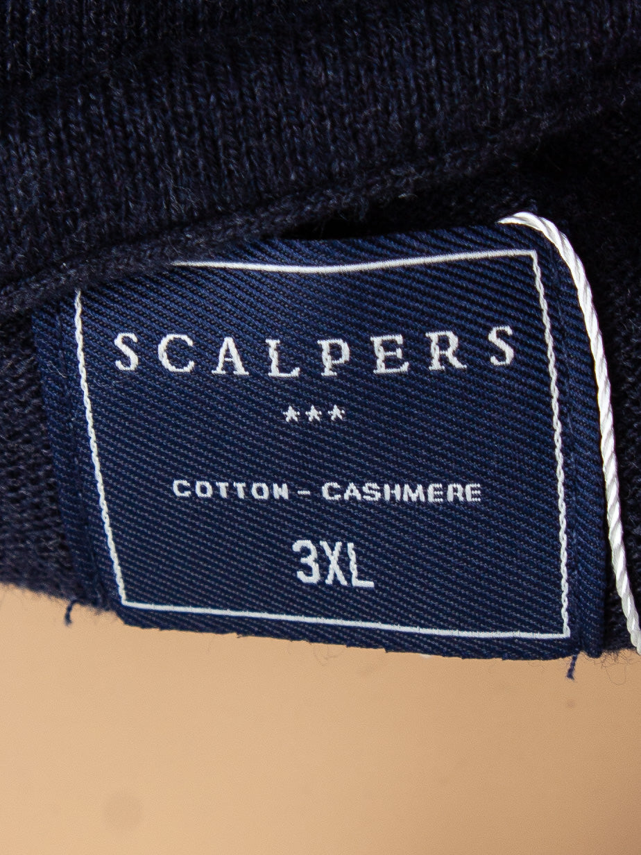excellent scalpers blue cotton cardigan size l for men