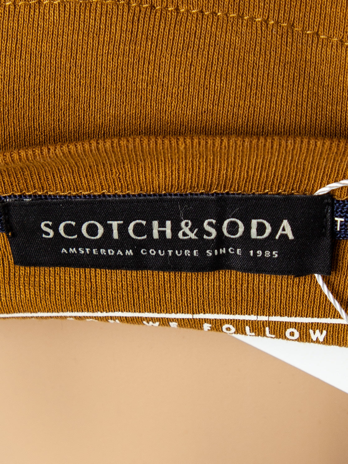 excellent scotch&soda orange long sleeve henley shirt size xxl