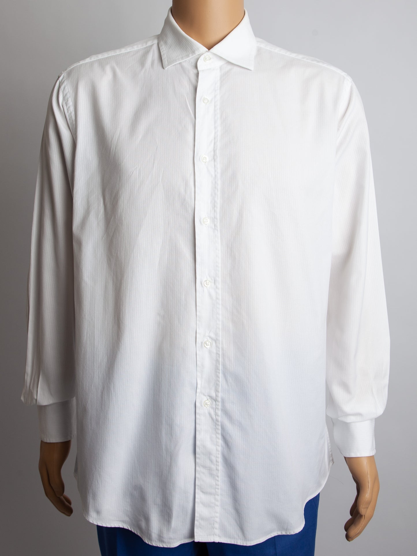 riabella men's white cotton xxl button-up shirt in excellent condition