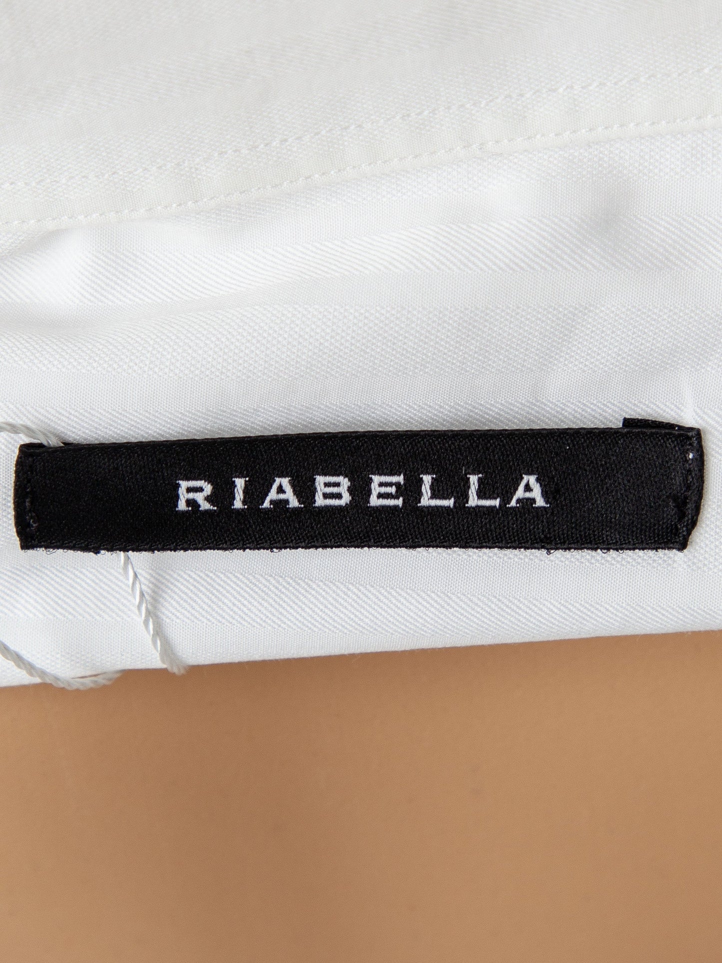 riabella excellent white cotton shirt size l for men