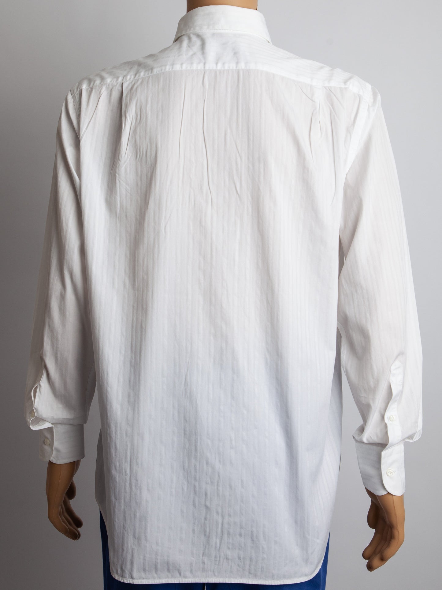 riabella excellent white cotton shirt size l for men