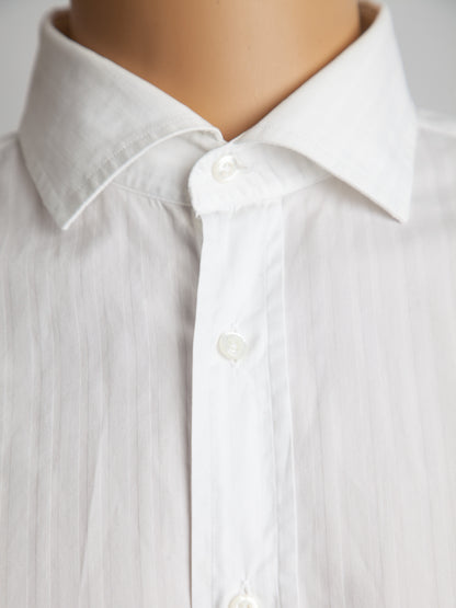 Riabella Excellent White Cotton Shirt Size L for Men