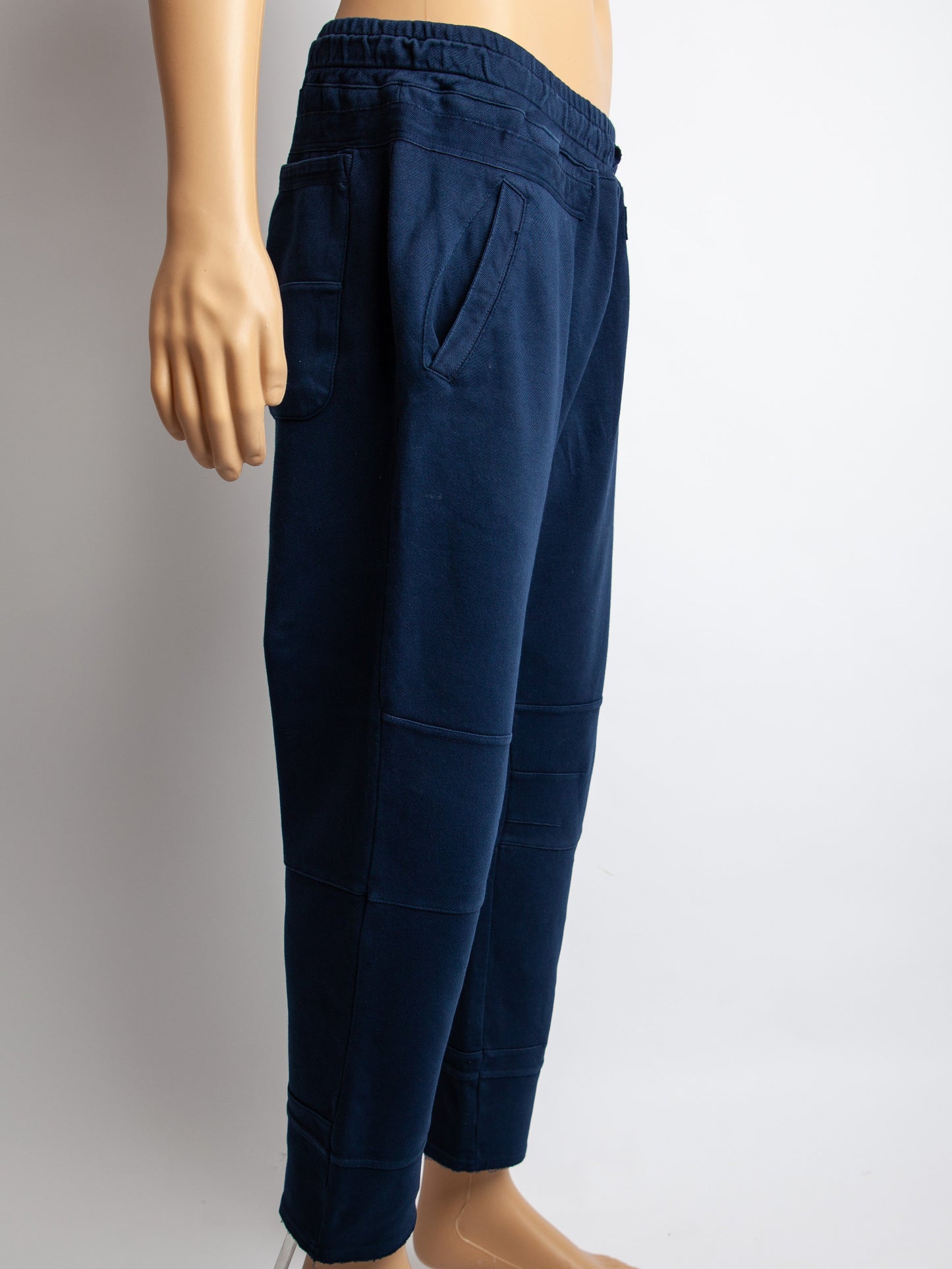 good paolo pecora navy blue cotton pants size xl with pockets