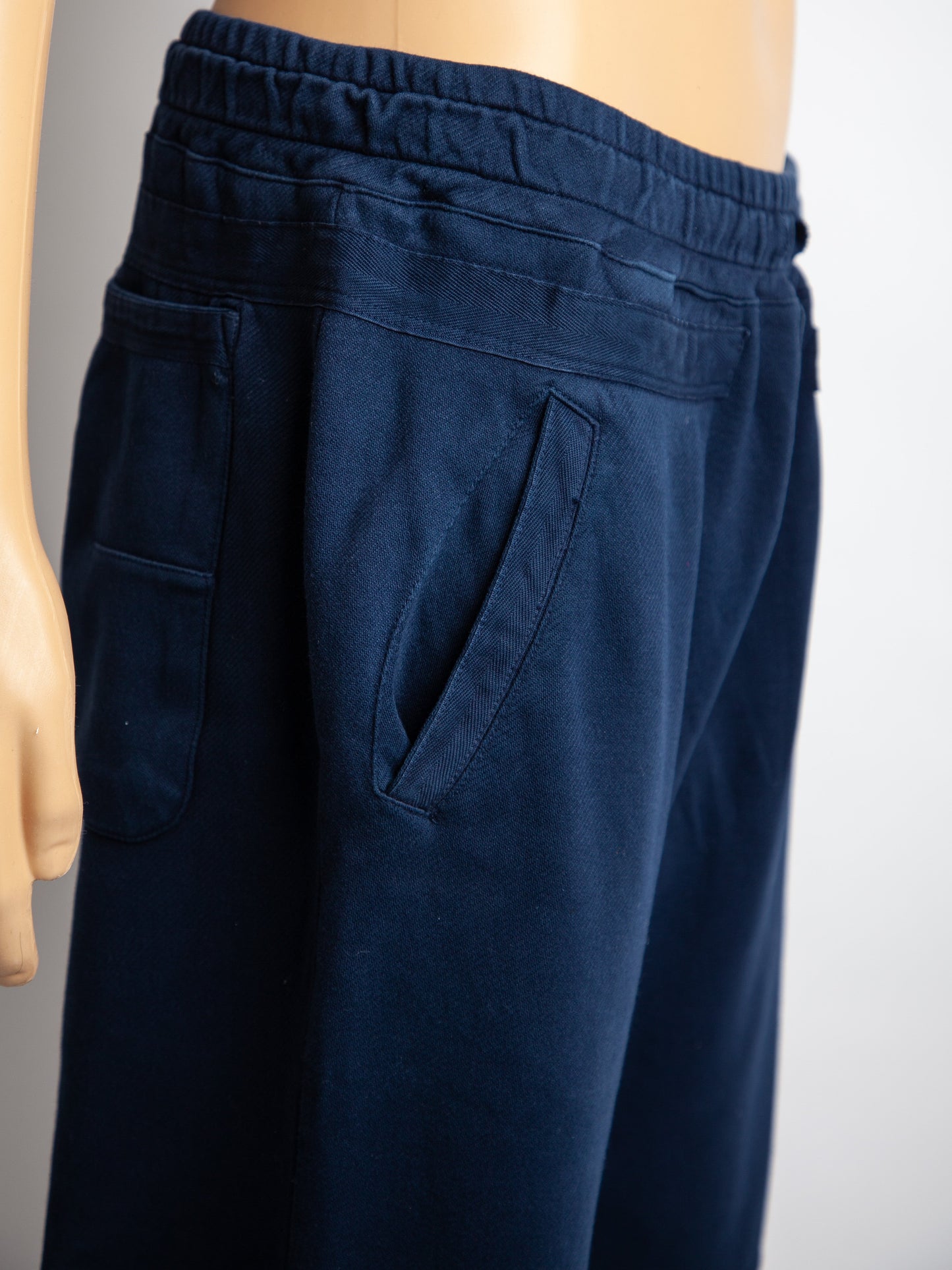 good paolo pecora navy blue cotton pants size xl with pockets