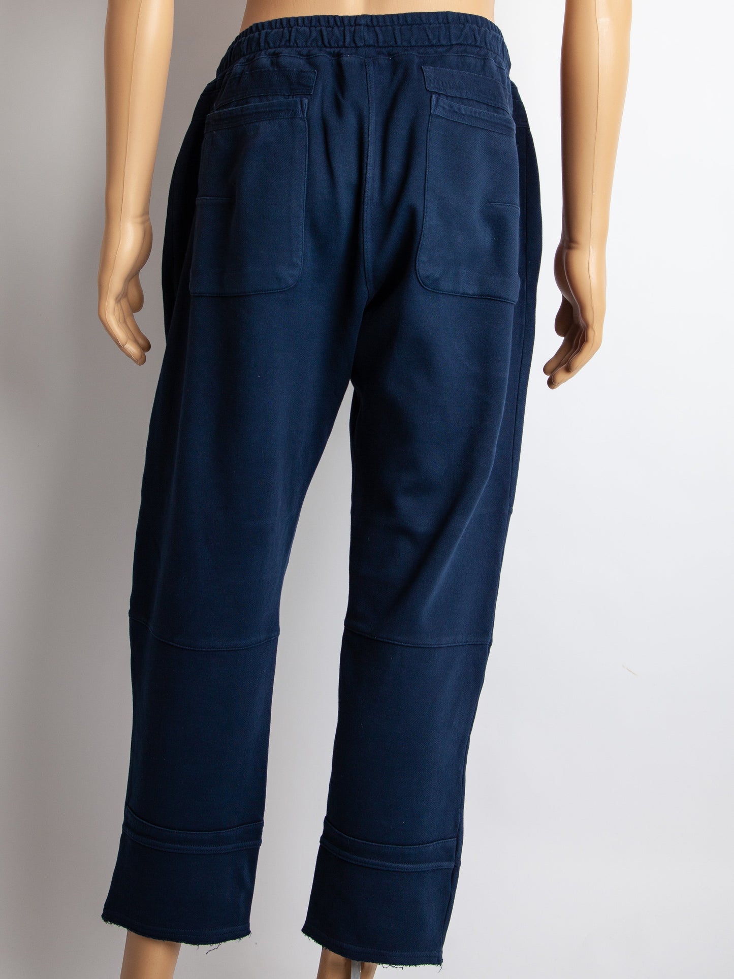 good paolo pecora navy blue cotton pants size xl with pockets