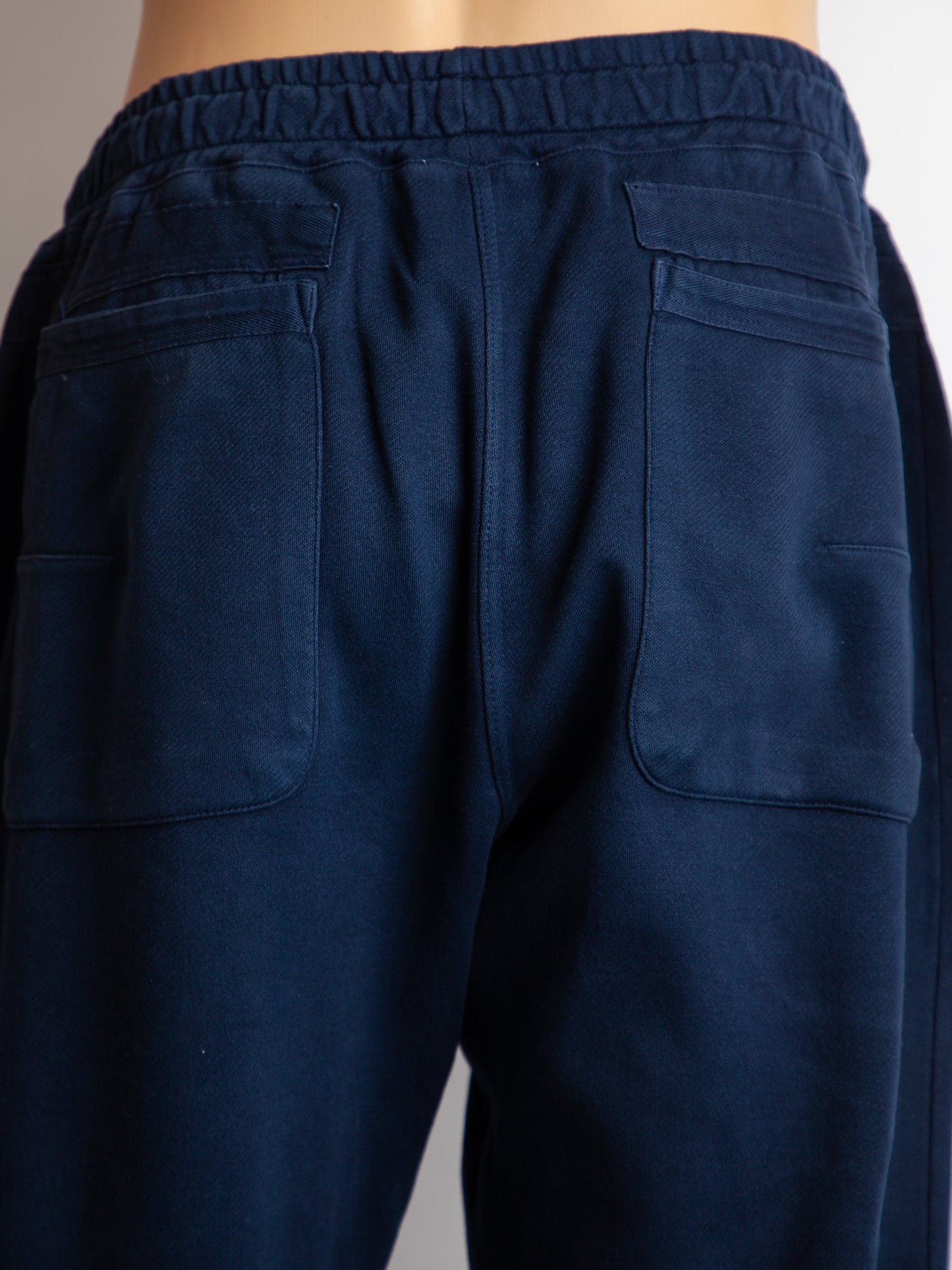 good paolo pecora navy blue cotton pants size xl with pockets