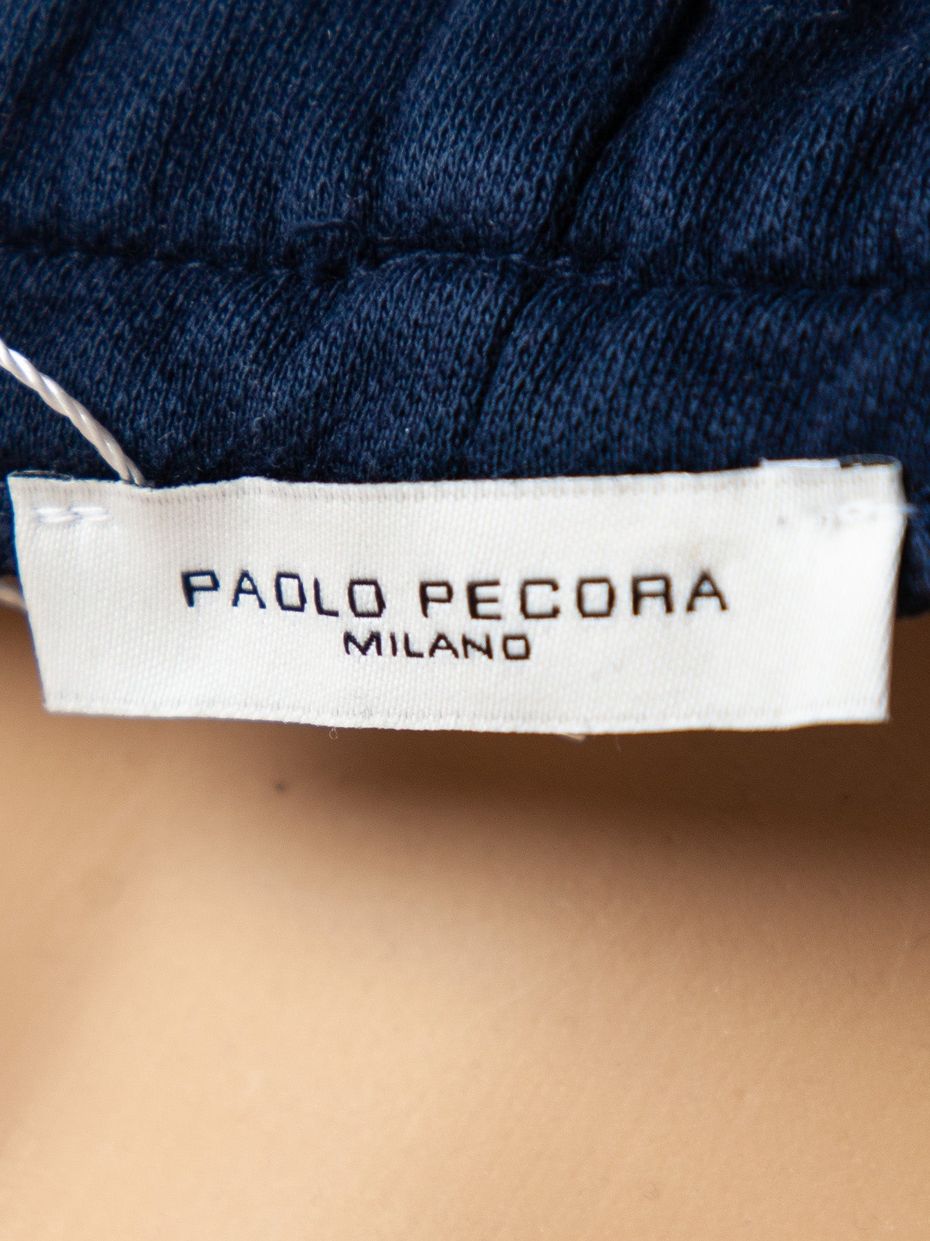 good paolo pecora navy blue cotton pants size xl with pockets