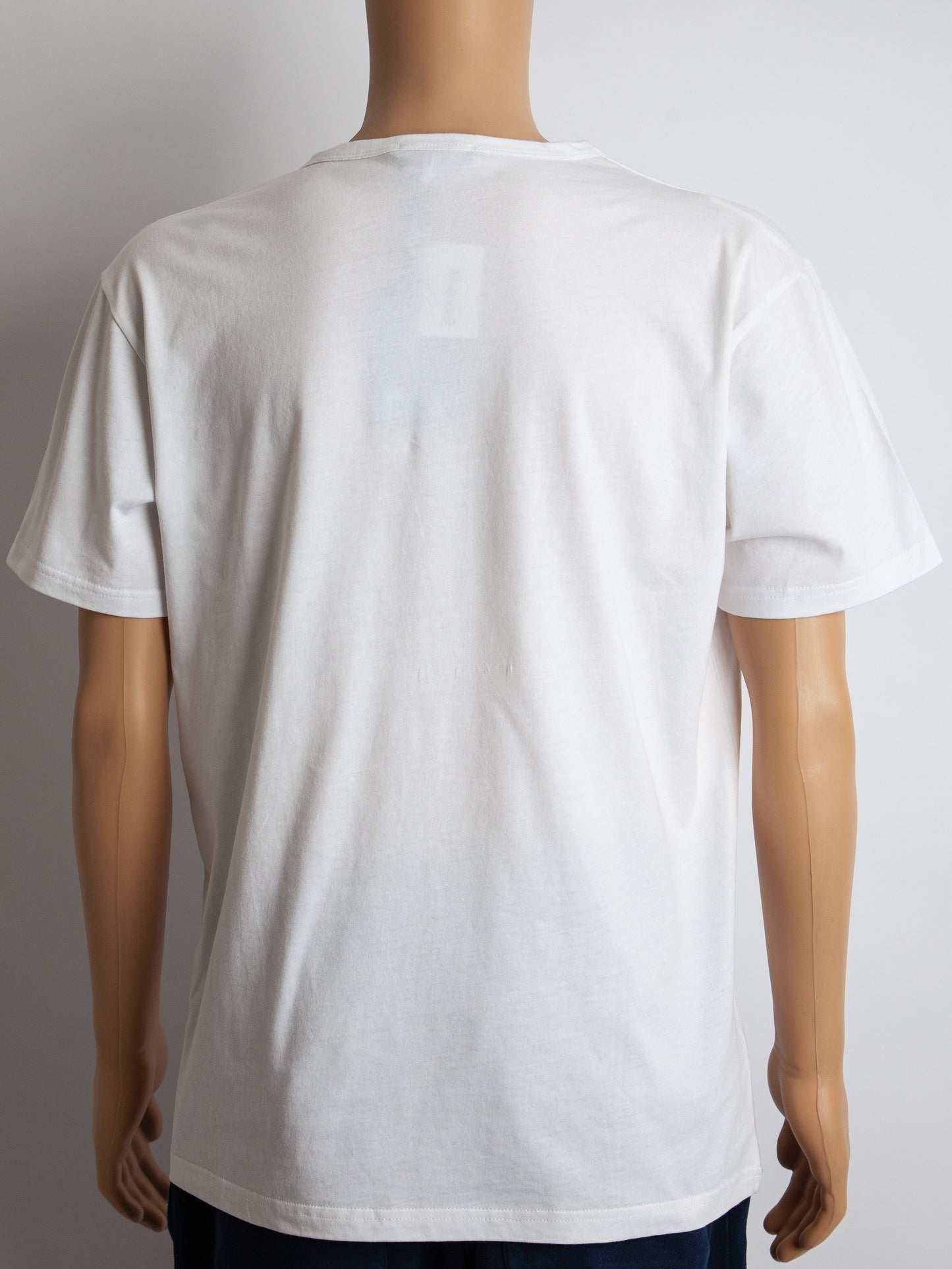 new william men's xxl white cotton t-shirt with colorful pattern