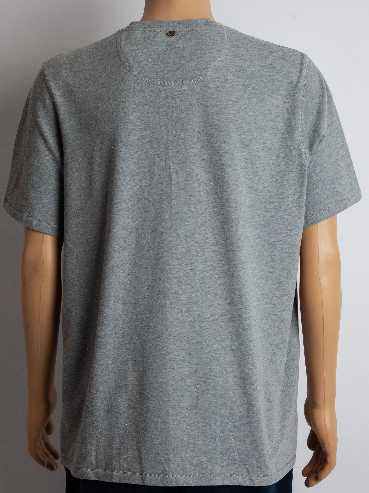 good billy reid gray short-sleeve henley shirt size xl