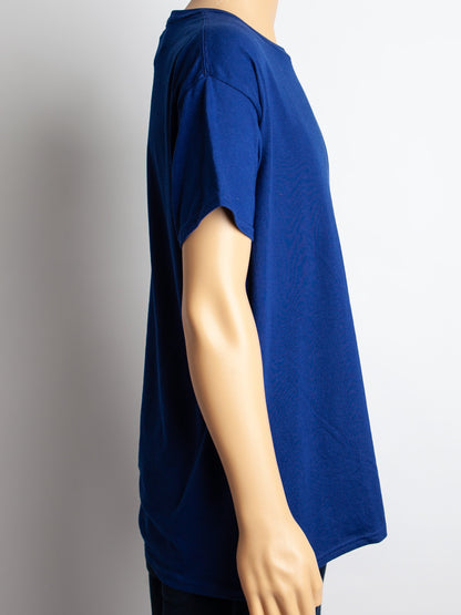 Good Hanes Blue Polyester Men's T-Shirt - Plain Design