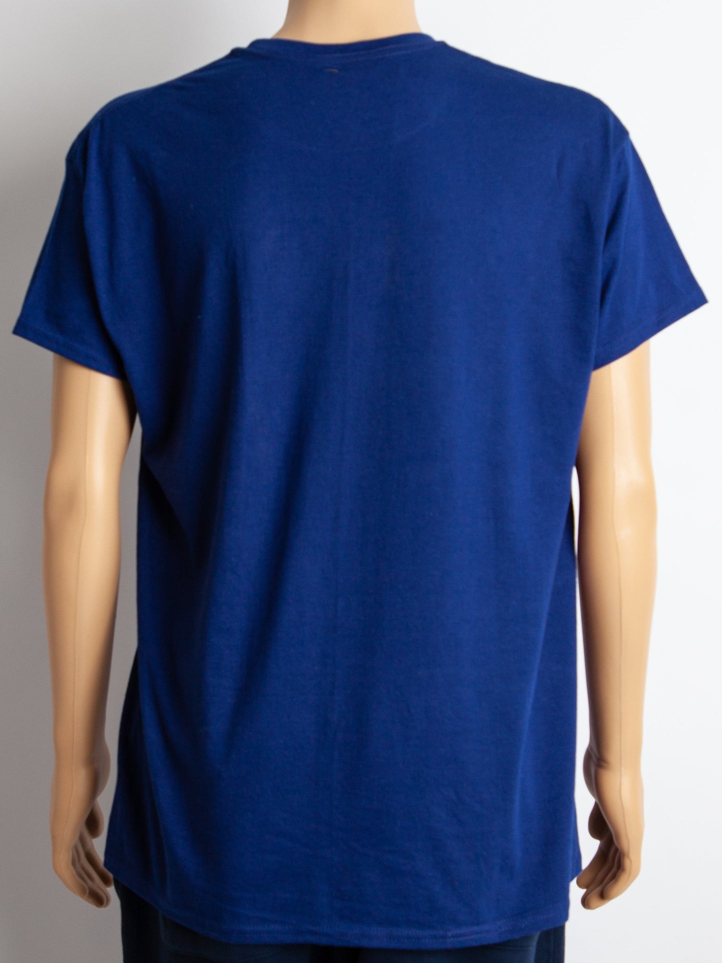 good hanes blue polyester men's t-shirt - plain design