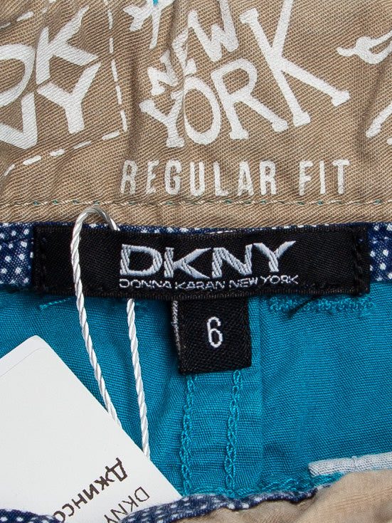 dkny blue cargo shorts for kids size 5 - good condition