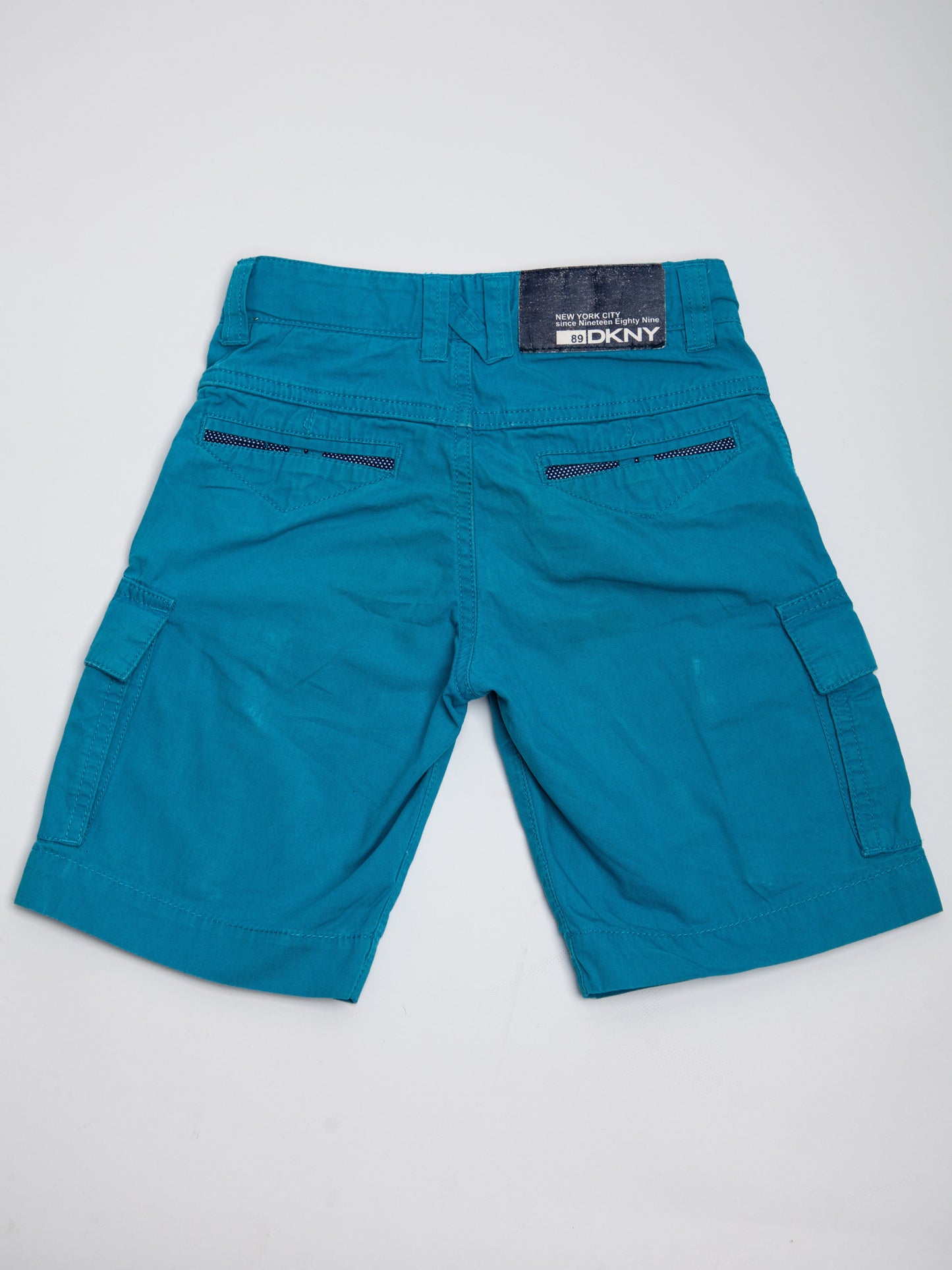 dkny blue cargo shorts for kids size 5 - good condition