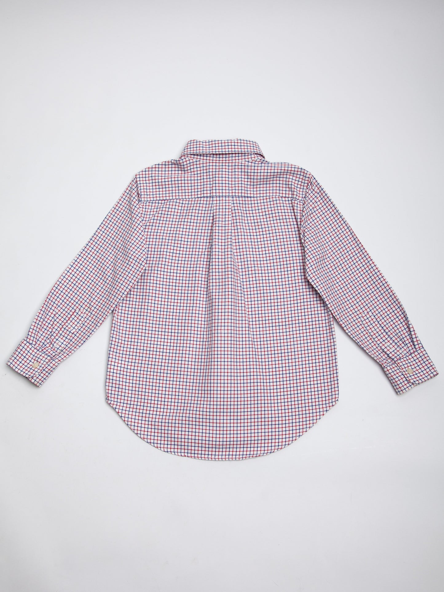 good ralph lauren white cotton checkered shirt for kids size 5