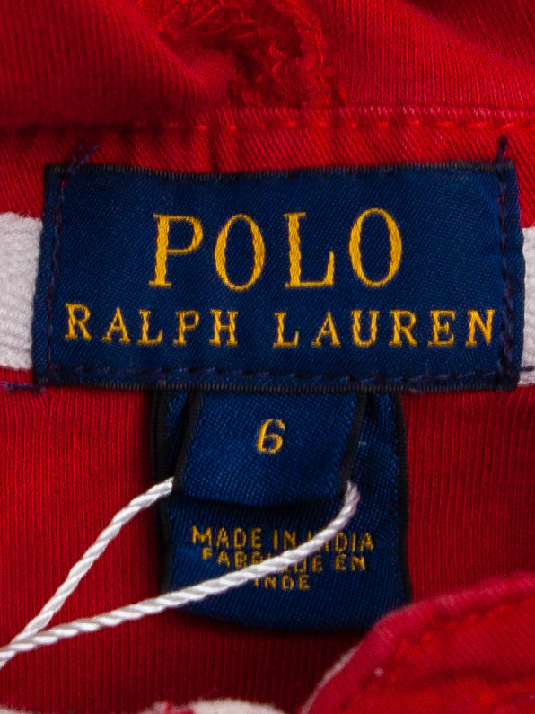 good polo ralph lauren kids red hooded sweatshirt size 8 prl 67