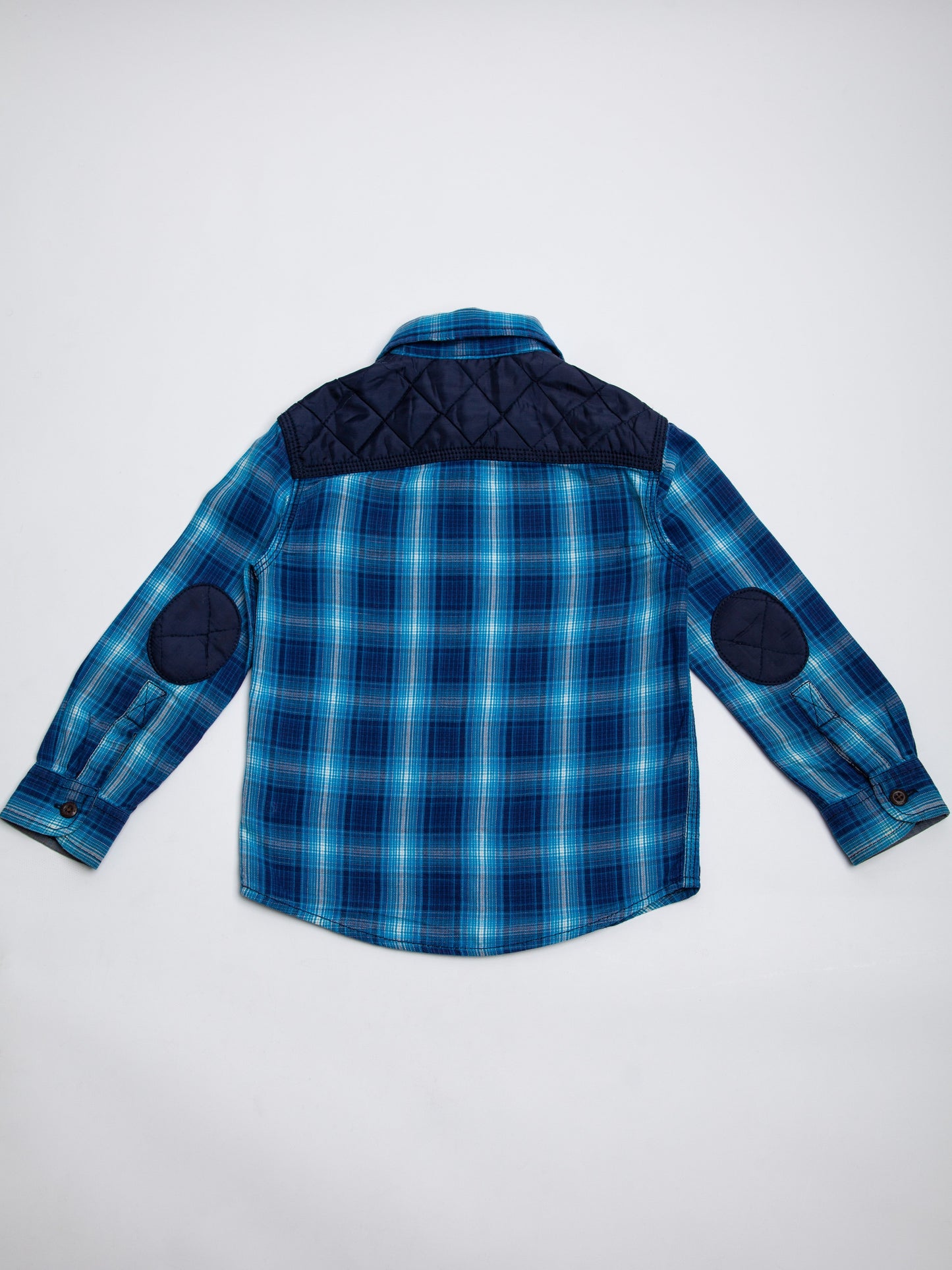 good tommy hilfiger blue cotton long sleeve shirt size 4 for kids
